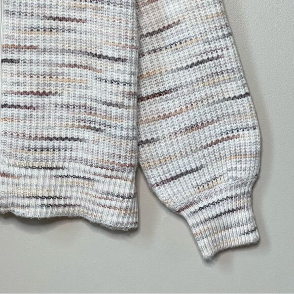 Christopher & Banks Space Dyed Shaker Stitch Zip Front Cardigan Sweater Size XL - Picture 5 of 15